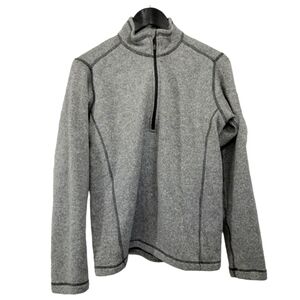 AVIA  1/4 zip fleece heather gray small pullover top